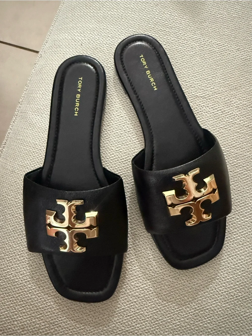 Tory Burch women’s Eleanor Black Slide Sandals